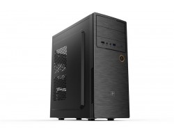 Корпус 2E ALFA (E1801-400),БП 2E ATX400W, MidT, 2*USB3.0,сталь перф.(бок.панель),черный.