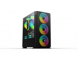Корпус 2E Gaming CALLEO (GB700) MiniT, 2*USB2.0,1*USB3.0, 4*120ARGB, стекло (бок.пан.),без БП,черн.