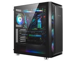 Корпус 2E Gaming GURU (GW01) MidT,EATX, 2*USB2.0, 2*USB3.0, 2*140,1*120ARGB,стекло (бок.),без БП,черн.