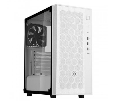 Корпус SilverStone FARA FAR1W-G,MidT, USB3.0*2, USB2.0*1, 1*120мм, стекло(бок.пан.),безБП,белый