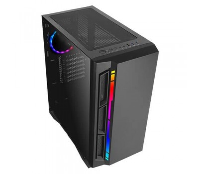 Корпус Antec NX400 Gaming,MidT, 1*USB2.0, 2*USB3.0, 1*120мм ARGB,стекло(бок.панель),безБП,черный