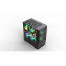 Корпус 2E Gaming CALLEO (GB701) MiniT, 2*USB2.0,1*USB3.0, 3*120ARGB, стекло (бок.пан.),без БП,черн.