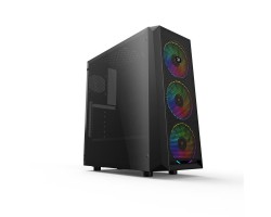 Корпус 2E Gaming OBERON (GX912) MidT,2*USB3.0,3*120мм LED,акрил(бок.пан.),без БП,черный