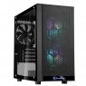 Корпус SilverStone PRECISION PS15B-PRO,MiniT,USB3.0Type-A*2,3*120мм ARGB,стекло,безБП,черный