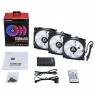 Набор корпусных вентиляторов CHIEFTEC TORNADO 3in1 ARGB fan,3x120мм,1200об/мин,6pin,16dBa+Fan hub+ДУ