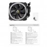 Корпусной вентилятор Antec Prizm 120 ARGB, 120мм, ARGB, 4/3 пин, черные лопасти, белая рамка