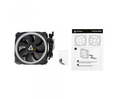 Корпусной вентилятор Antec Spark 120 RGB, 120мм, RGB, черные лопасти, черная рамка