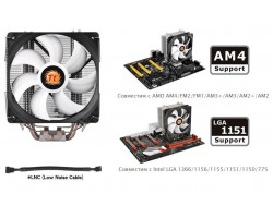 Процессорный кулер Thermaltake Contac Silent 12 LGA1200/115x/775/FM2(+)/FM1/AM4/AM3(+) PWM