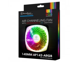 Корпусной вентилятор SilverStone Air Penetrator AP142-ARGB, 140мм, ARGB,прозрач.лопасти,черн.рамка