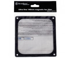 Пылевой магнитный фильтр для вентилятора SilverStone FF143B, 1 шт., 140x140x1.5мм, черный.