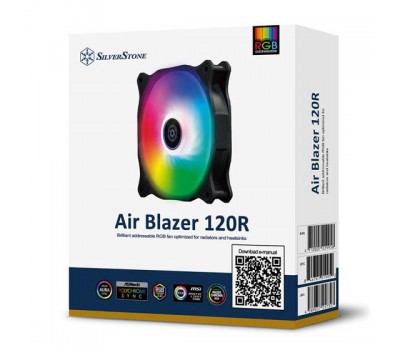 Корпусной вентилятор SilverStone Air Blazer AB120R-ARGB 120мм, ARGB, полупрозрач.,черн.рамка