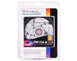 Корпусной вентилятор SilverStone FW124-ARGB Quiet Slim 120мм, ARGB,прозрачные лопасти, черная рамка