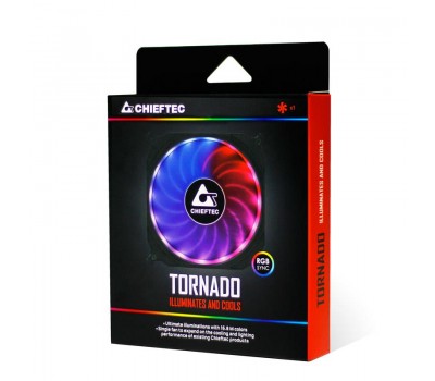 Корпусный вентилятор CHIEFTEC TORNADO ARGB fan,120мм,1200обм/мин,6pin,16dBa,Single pack w/o HUB