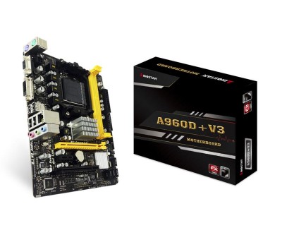 Материнская плата Biostar A960D+V3 sAM3+ 760G/SB710, 2xDDR3, VGA-DVI, mATX