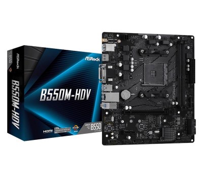 Материнская плата ASRock B550M-HDV sAM4 B550 2xDDR4 HDMI-DVI-VGA M.2 mATX