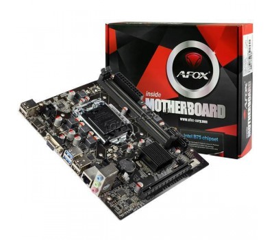 Материнская плата AFOX IB75-MA5 s1155, B75, 2xDDR3 1xPCIe16, HDMI-VGA, USB3.0, mATX