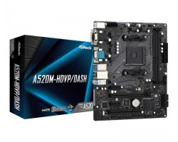 Материнская плата ASRock A520M-HDVP/DASH sAM4 A520 2xDDR4 HDMI-DVI-DP-VGA COM (!) USB 3.2 mATX