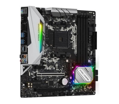 Материнская плата ASRock B450M STEEL LEGEND sAM4 B450 4xDDR4 M.2 HDMI-DP1.2 SPDIF Type C mATX