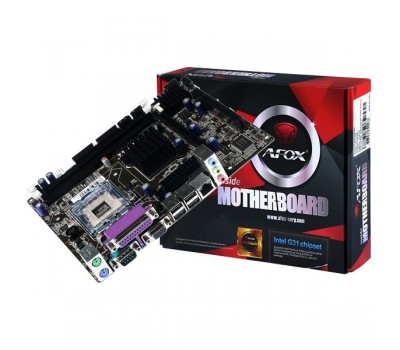 Материнская плата AFOX IG31-MA5 s775, G31, 2xDDR2 1xPCIe16, VGA, COM/LPT (!), mATX