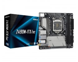 Материнская плата ASRock Z490M-ITX/AC s1200 Z490 2xDDR4 M.2 HDMI-DP Type-C 802.11ac+BT 4.2 mITX