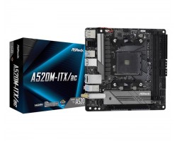 Материнская плата ASRock A520M-ITX/AC sAM4 A520 4xDDR4 HDMI-DP WiFi+BT (!) Type-C mITX