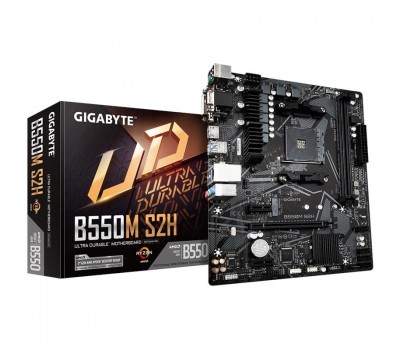 Материнская плата GIGABYTE B550M S2H sAM4 B550 4xDDR4 HDMI-DVI-VGA M.2 mATX