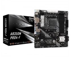 Материнская плата ASRock AB350M PRO4-F sAM4 B350 4xDDR4 HDMI-VGA-DVI M.2 Type-C mATX