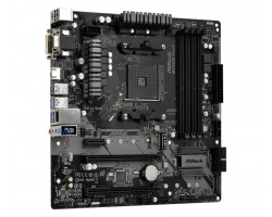 Материнcкая плата ASRock B450M_PRO4 sAM4 B450 4xDDR4, M.2, HDMI-DVI-VGA, mATX