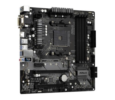 Материнcкая плата ASRock B450M_PRO4 sAM4 B450 4xDDR4, M.2, HDMI-DVI-VGA, mATX