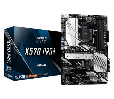 Материнская плата ASRock X570 Pro4 sAM4 4xDDR4 HDMI-DP M.2 Type-C ATX