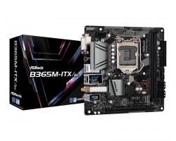 Материнская плата ASRock B365M-ITX/AC s1151 B365 2xDDR4 M.2 HDMI-DP1.2-DVI 802.11ac + BT 4.2 mATX