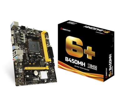 Материнcкая плата Biostar B450MH sAM4 B450 2xDDR4, M.2, HDMI-VGA, mATX