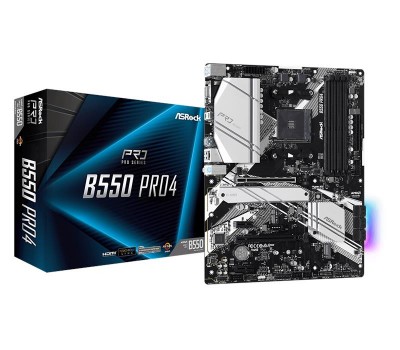 Материнская плата ASRock B550 PRO4 sAM4 B550 4xDDR4 HDMI-VGA M.2 Type-C ATX