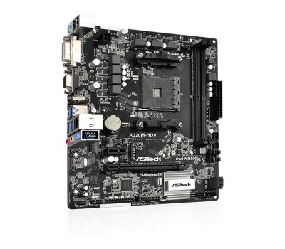 Материнская плата ASRock A320M-HDV sAM4 A320 2xDDR 4 HDMI-VGA-DVI mATX