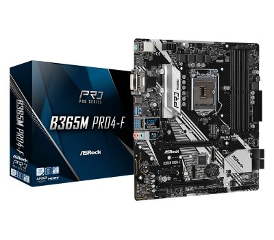Материнская плата ASRock B365M PRO4-F s1151 B365 4xDDR4 M.2 HDMI-DVI-VGA Type C mATX