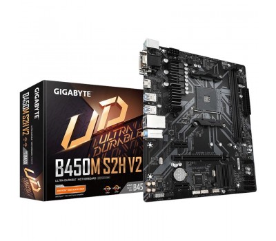 Материнская плата GIGABYTE B450M S2H V2 sAM4 B450 2xDDR4 HDMI-DVI-VGA mATX