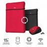 Чехол + мышь Trust Yvo Reversible Sleeve 15.6" Red