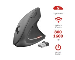 Мышь Trust Verto Ergonomic WL BLACk