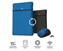 Чехол + мышь Trust YVO MOUSE & SLEEVE 15.6" Blue