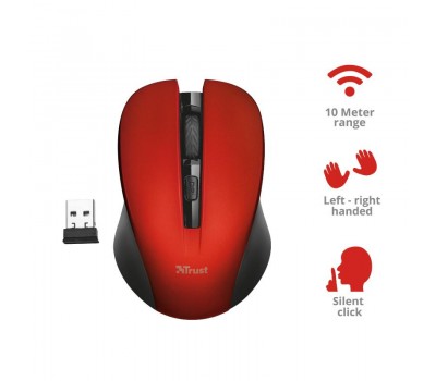 Мышь Trust MYDO SILENT WL RED