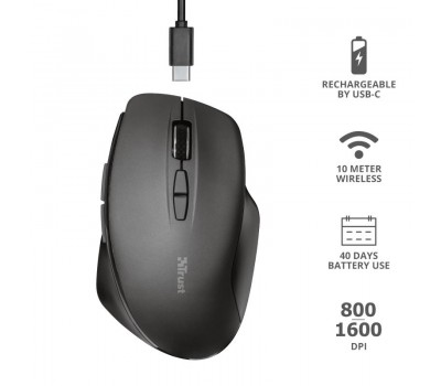 Мышь Trust Themo Rechargeable WL BLACK