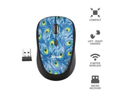 Мышь Trust YVI WIRELESS MOUSE PEACOCK