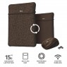 Чехол + мышь Trust YVO MOUSE & SLEEVE 15.6" Brown-hearts