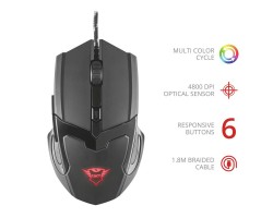 Мышь TRUST GXT 101 Gav Optical RGB BLACK