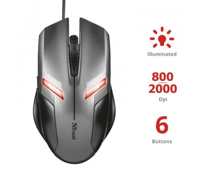 Мышь Trust Ziva Gaming BLACK