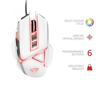 Мышь Trust GXT154 FALX WHITE