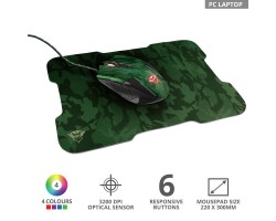 Мышь + коврик Trust GXT781 RIXA CAMO MOUSE & PAD