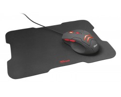Мышь + коврик TRUST Ziva Gaming mouse with Mouse pad BLACK