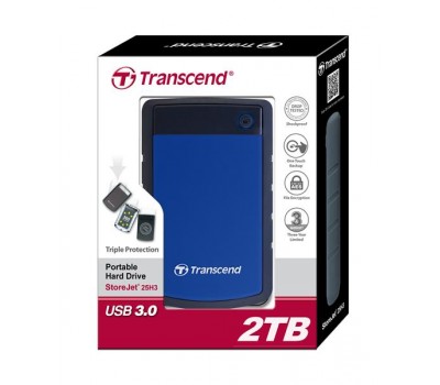 Жесткий диск Transcend StoreJet 2.5" USB 3.1 2TB StoreJet 25H3 Blue