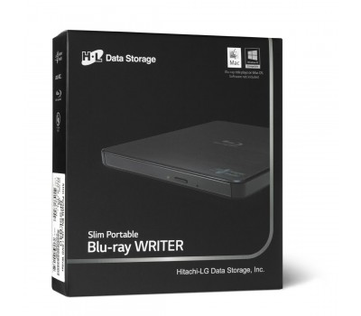 Привод Hitachi-LG BP55EB40 Blu-ray Writer USB2.0 EXT Ret Ultra Slim Black